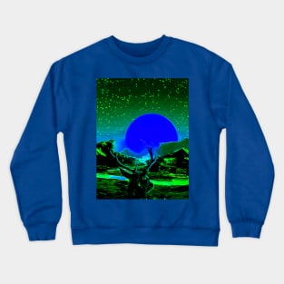 Deer Sun Green Crewneck Sweatshirt